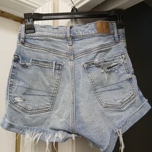American Eagle Outfitters Light Blue Distressed Denim Shorts